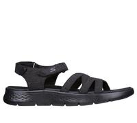 Skechers Sandales GO Walk Flex pour femme, textile noir, pointure 41