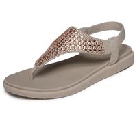 Skechers Sandales plates Meditation Luxe Geo Embellished Taupe Femme 36 EU Vegan