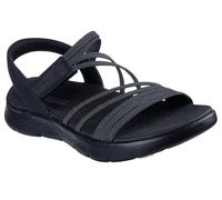 Skechers Sandales Plates GO Walk Flex Emma pour Femme, Noir, 40 EU