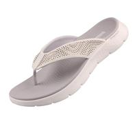 Skechers Sandales Plates GO Walk Flex pour Femme, Blanc, 36 EU