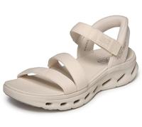 Skechers Sandales Plates GO Walk Glide-Step 2.0 Ella pour Femme, Naturel, 36 EU