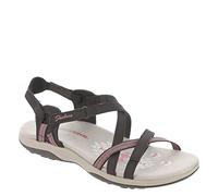 Skechers Sandales Plates Reggae Slim Sun Array pour Femme, Marron, Pointure 42