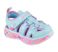 Skechers Sandales Play Scene Splash-Cute Crew pour fille, Turquoise/lavande, 9 Toddler