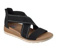 Skechers Sandales pour femme 37 EU BOBS Arch Fit Oasis Cozy Glam 113894 - Vegan - Confortables - Avec semelle Arch Fit - Tricot - Matériau extérieur - Fermeture éclair - Chaussures d'été légères
