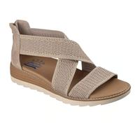 Skechers Sandales pour femme 40 EU BOBS Arch Fit Oasis Cozy Glam 113894 - Vegan - Confortables - Avec semelle Arch Fit - En tricot - Matériau extérieur - Fermeture éclair - Chaussures d'été légères