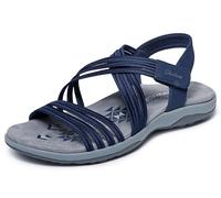 Skechers Sandales Reggae Slim pour femmes - Sunnyside 2.0, bleu marine, 6