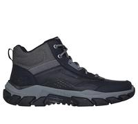 Skechers Homme Santoro Hopkins Botte de randonnée, Black Leather/Synthetic/Mesh, 47.5 EU