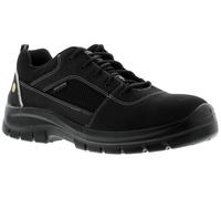 Skechers Sécurité Hommes Chaussures Trophus Acier Cuir Bout Baskets Lacet Noir S