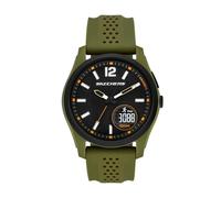 Skechers Sellas SR5270 Montre analogique numérique en silicone pour homme Vert