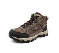 Skechers Bottes de randonnée pour homme Selmen Melano – Cuir chocolat, maille synthétique – 43 EU