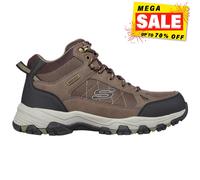 Skechers Selmen Melano Hommes Mémoire Mousse Marche Randonnée Terrain Boots Brun