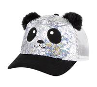 Skechers Sequin Panda Chapeaux en Argent/Noir