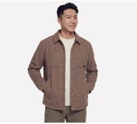 Skechers Sherpa Lined Quilted Veste en Brun/Beige, Pointure Grand