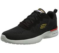 Skechers Homme air Dynamight Tuned Up Chaussure de Marche, Bordure Grise en Maille Synthétique Noire, 46 EU