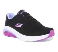 Skechers Femme air Extreme 2.0 Classic Vibe Basket, Bordure en Maille Noire et Rose Lavande, 37 EU