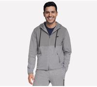 Skechers SKECH-KNITS Ultra Go Weekend Full Zip sweat à capuche en Gris Clair, Pointure Moyen