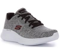 Skechers Homme Lite Pro Faregrove Baskets, Gray Circular Knit Synthetic Red Trim, 45 EU