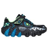 Skechers Skech-O-Saurus Light 2.0 Chaussures Moyen Width en Noir/Vert-Lime, Pointure 27