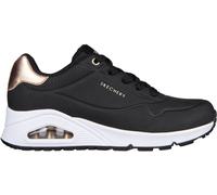 Skechers Skechers Black Dark Golden Womens Standard Fit Uno Trainers