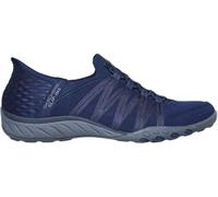 Skechers Skechers Blue Breathe Easy Roll Slip In With Me Wide Fit Trainers