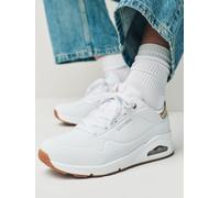 Skechers Skechers Cotton White Golden Womens Standard Fit Uno Trainers