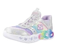 Skechers Filles Baskets, Argent synthétique Multi Trim, 33 EU
