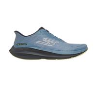 Skechers Homme Aero Pulse Performance Running Shoes - Lightweight Engineered Mesh Low-Top Daily Runner with Arch Support Slip-in ENTRAINEUSE, Blue Textile Lime Trim, 45.5 EU