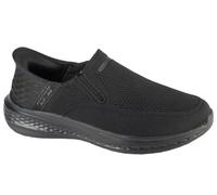 Skechers USA Men's Homme Slade Deacon Basket, Black Knitted Mesh, 42 EU