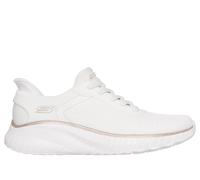 Skechers Slip-ins: BOBS Sport Squad Chaos Chaussures Wide Width en Blanc/Doré, Pointure 36.5 Wide, Vegan, Lavable en machine