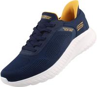 Skechers Homme Hands Free Slip-ins Squad Chaos-Solid Step Basket, Bleu Marine, 48.5 EU
