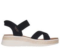 Skechers Slip-ins: BOBS Sun Ray - Bright Take Chaussures Wide Width en Noir, Pointure 38 Wide, Vegan, Lavable en machine