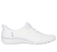 Skechers Slip-ins: Breathe-Easy - Knitty Waves Chaussures Moyen Width en Blanc, Pointure 40, Vegan, Lavable en machine