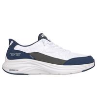 Skechers Slip-ins: Contour Foam - Cozy Fit Chaussures Wide Width en Blanc/Bleu Marine, Pointure 42 Wide, Lavable en machine