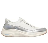 Skechers Slip-ins: Contour Foam - Metallic Dream Chaussures Moyen Width en Blanc/Argent, Pointure 38.5, Lavable en machine