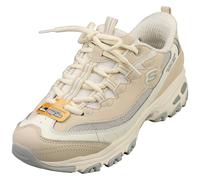 Skechers D'Lites-Smooth Nostalgia, Baskets à enfiler mains libres pour femme, Beige/gris, 41 EU