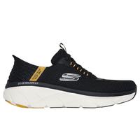 Skechers Slip-ins: D'Lux Walker 2.0 - Taurrel Chaussures Moyen Width en Noir/Jaune, Pointure 45, Vegan, Lavable en machine