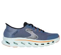 Skechers Slip-ins: GO WALK Glide-Step 2.0 - Zander Chaussures Moyen Width en Bleu Marine/Orange, Pointure 43, Vegan, Lavable en machine
