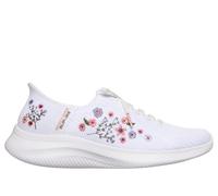 Skechers Slip-ins Mommy & Me: Ultra Flex 4.0 - Sweet Petals Chaussures Moyen Width en Blanc, Pointure 36, Vegan, Lavable en machine