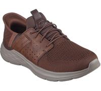 Skechers Homme Garner-Newick 210803 À Enfiler, Dark Brown Textile/Synthetic, 43 EU