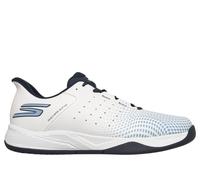 Skechers Slip-ins Relaxed Fit: Viper Court Reload Moyen Width en Blanc/Bleu Marine/Bleu Clair, Pointure 39.5, Vegan, Lavable en machine , Arch Fit
