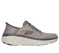 Skechers D'lux Walker 2.0 Rezinate Baskets à Enfiler Mains Libres pour Homme, Taupe, 43 EU