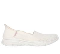 Skechers Slip-ins: Seager - Believe It Chaussures Moyen Width en Blanc Cassé, Pointure 35, Vegan, Lavable en machine