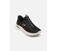 Skechers Femme AIR Summits Baskets, Black Mesh/Rose Gold Trim, 36 EU