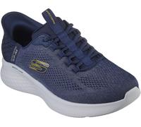 Skechers Homme Lite Pro Baskets, Navy Mesh Yellow Trim, 43 EU