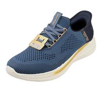 Skechers Slip-INS Slade - Quinto Chaussures pour Homme, Tricot Bleu, 46 EU