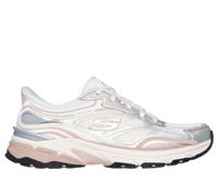 Skechers Slip-ins:Stamina Sport Chaussures Moyen Width en Blanc/Argent/Rose, Pointure 37.5