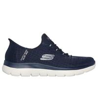 Skechers Slip-ins: Summits - Classy Night Chaussures Moyen Width en Bleu Marine/Argent, Pointure 37.5, Vegan