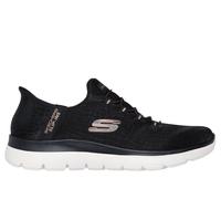Skechers Summits Classy Night Baskets mains-libres pour femme, Noir/or rose, 7 Wide