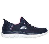 Skechers Slip-ins: Summits - Diamond Dream Chaussures Wide Width en Bleu Marine/Rose, Pointure 37.5 Wide, Vegan