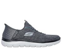 Skechers Slip-ins: Summits - Key Pace Chaussures Wide Width en Gris Anthracite/Noir, Pointure 48.5 Wide, Vegan